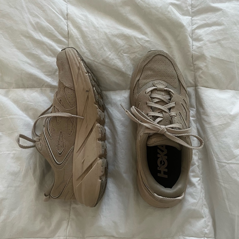 HOKA Clifton L Suede Sneakers
